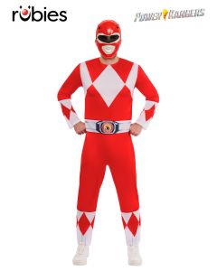 Power Rangers Red Deluxe Adult Costume RUB1001409)