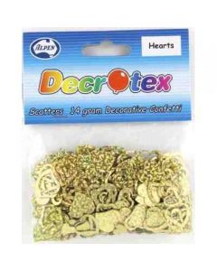 Hearts Gold Holographic - 14g -Confetti / Scatters (108351A)