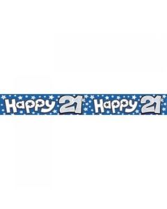 Banner - Happy 21st Blue (109239A)