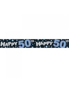 Banner - Happy 50th Black (109247A)
