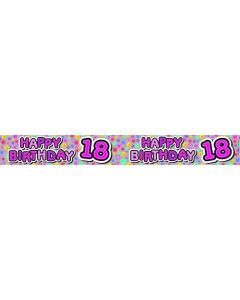 Banner - Happy 18th Pink (109306A)