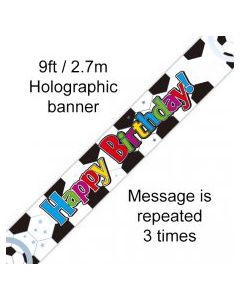 Happy Birthday Football Soccer Banner 2.7m (109462A)