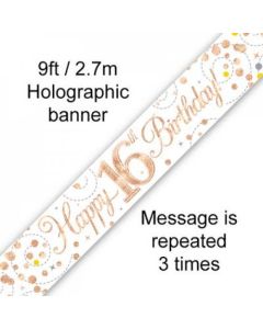 Sparkling Fizz Rose Gold - Banner 16th 2.7m (109511A)