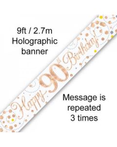 Sparkling Fizz Rose Gold - Banner 90th 2.7m (109520A)