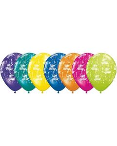 Happy Birthday A Round - Fantasy Assorted - 28cm (11 Inch) Latex Balloon (12583Q)