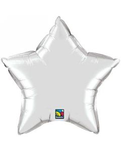 Star 20 Inch Foil Balloon - Silver (12630Q)