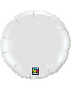 Round 18 Inch Foil Balloon - White (12921Q)