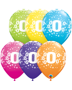 0 Stars-A-Round - Tropical Assortment - 28cm (11 Inch) Latex Balloon (15102Q)