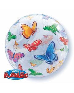 Butterflies - 22 Inch Bubble Balloon (15607Q)