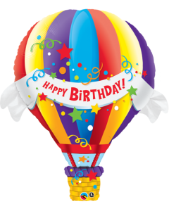 Birthday Hot Air Balloon - 42 Inch Foil Balloon (16091Q)