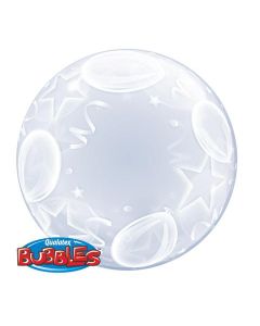 Balloons and Stars - 24 Inch Deco Bubble Balloon (16661Q)