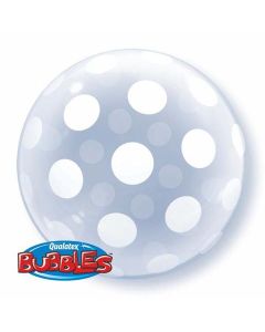 Big Polka Dots All Around - 20 Inch Deco Bubble Balloon (16872Q)