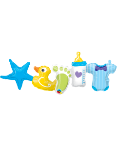 Baby Boy Blue Garland - Foil Balloons (17766Q)