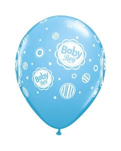 Baby Boy Dots - Pale Blue - 28cm (11 Inch) Latex Balloons (18824Q)