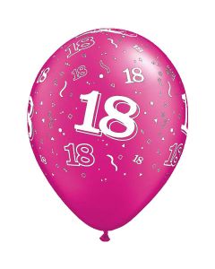 18-A-Round Magenta Pearl - 28cm (11 Inch) Latex Balloon (44518Q)