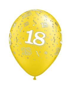 18-A-Round Yellow Pearl - 28cm (11 Inch) Latex Balloon (18-16Q)