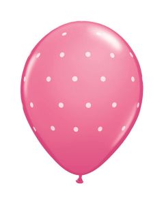 Small Polka Dots - Rose - 28cm (11 Inch) Latex Balloon (19067Q)