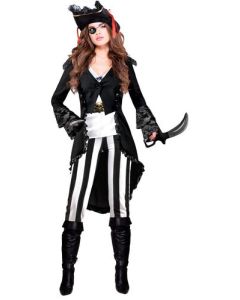 Caribbean Captain Adult Costume (Female Pirate) (19103G)