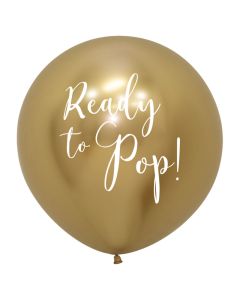 Ready to Pop Metallic Gold - 60cm Latex Balloon (20016599AM)