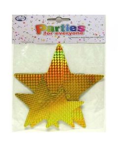Stars Laser - Gold - Assorted Sizes Pack 9 (201309A)