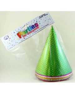 Party Hats - Cone Laser Foil (Pack of 8) (202112A)