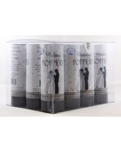 Twist Poppers 10.5cm - Wedding (White Tissue) (202768A)
