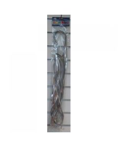 Metallic Ribbons and clips - Silver 1.75m (Pack of 25) - Pre tied (205438A)