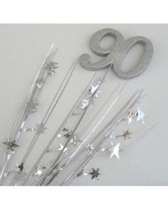 90 Number Silver Star Spray / Pick Onion (207045A)