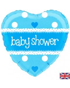 Baby Shower Blue Heart 45cm Foil Balloon (210702A)