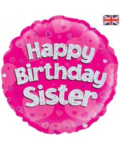 Happy Birthday Sister 45cm Foil Balloon (210727A)