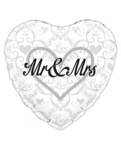 Mr & Mrs 45cm Foil Balloon (210760A)
