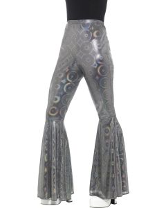 Flared Trousers Ladies Silver Adult Costume (SM21466)