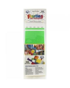 Wristbands - Pack 100 - Lime Green - 2cm x 25 cm (217104A)
