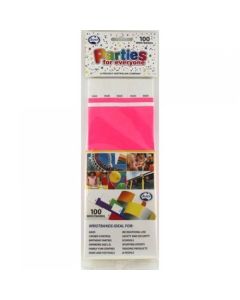 Wristbands - Pack 100 - Fluo Pink - 2cm x 25 cm (217108A)