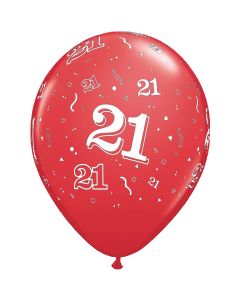 21-A-Round Red Pearl - 28cm (11 Inch) Latex Balloon (21-14Q) (21-14Q)