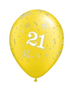 21-A-Round Yellow Pearl - 28cm (11 Inch) Latex Balloon (21-16Q) (21-16Q)