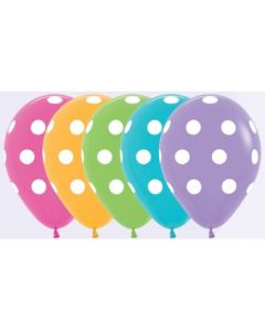 Polka Dots - 30cm Latex Balloons (Pack of 50) (222116A)