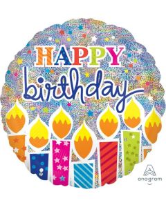 Happy Birthday Shimmer 45cm Foil Balloon (2448101AM)