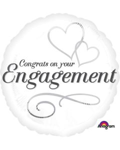 Two Hearts Engagement 45cm Foil Balloon (2454801AM)