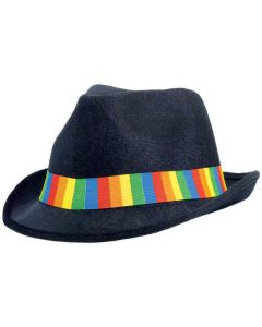 Rainbow Fedora Hat - Velour (255519AM)