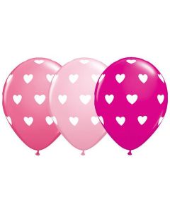 Big Hearts Print - 16 Inch Latex Balloon (27536Q)