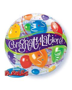 Congratulations Balloons - 22 Inch Bubble Balloon (27564Q)