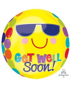 Get Well Bright Sunny Orbz Balloon (2877401AM)