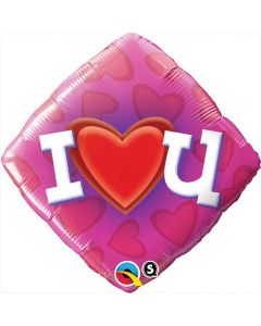 I Love U -18 Inch Diamond Foil Balloon (29349Q)