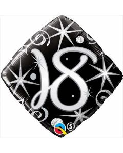 18 Elegant Sparkles & Swirls Diamond - 18 Inch Foil Balloon (29993Q)
