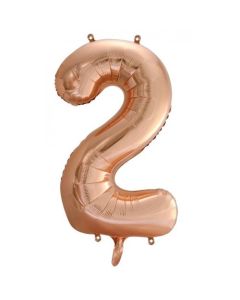 2 Rose Gold Number - 86cm (34') Foil Balloon (2RoseA)