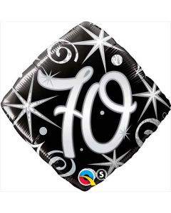 70 Elegant Sparkles & Swirls Diamond - 18 Inch Foil Balloon (30039Q)