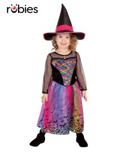 Rainbow Colour Magic Witch Deluxe CostumeChild Costume (RUB300434)