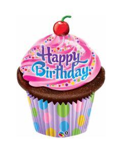 Birthday Frosted Cupcake - 312cm (5 Inch) Foil Balloon (16083Q)