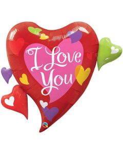 I Love You Multiple Hearts - 44 Inch Foil Balloon (30733Q)
